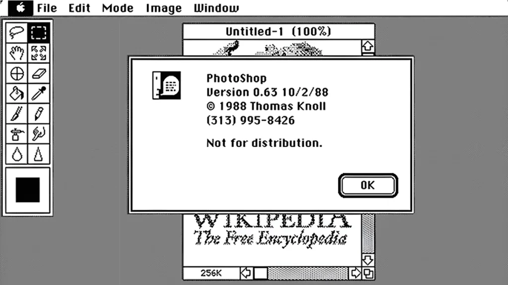 Adobe Photoshop version 0.63