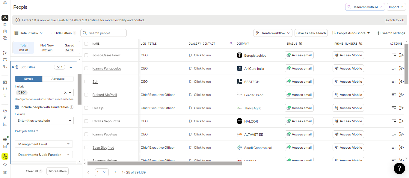 Apollo is smart about titles