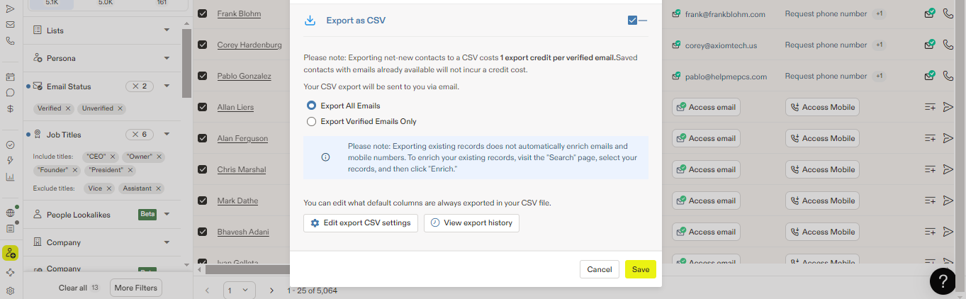 Choose what data you need