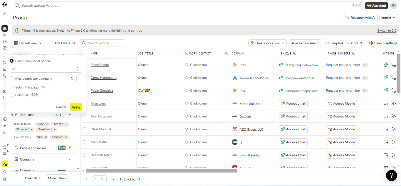 Select what you want to save