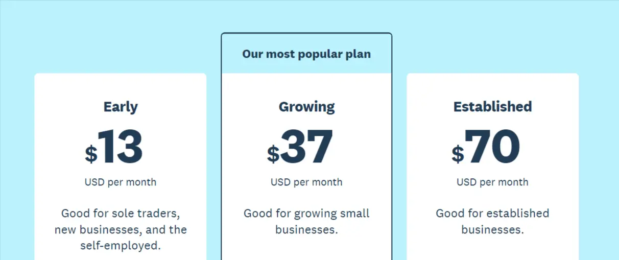 Subscription Plans of Xero