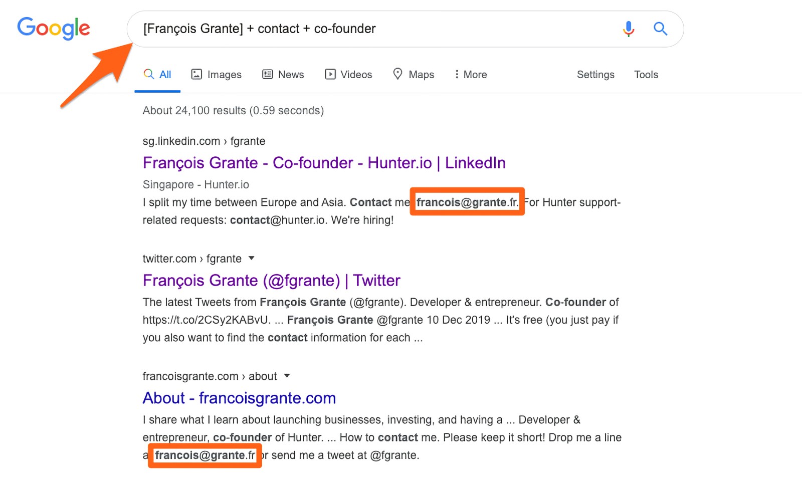 Customize Google Search Keywords