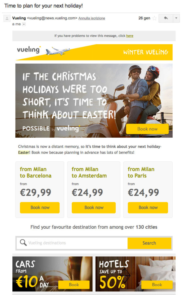 Vueling easter