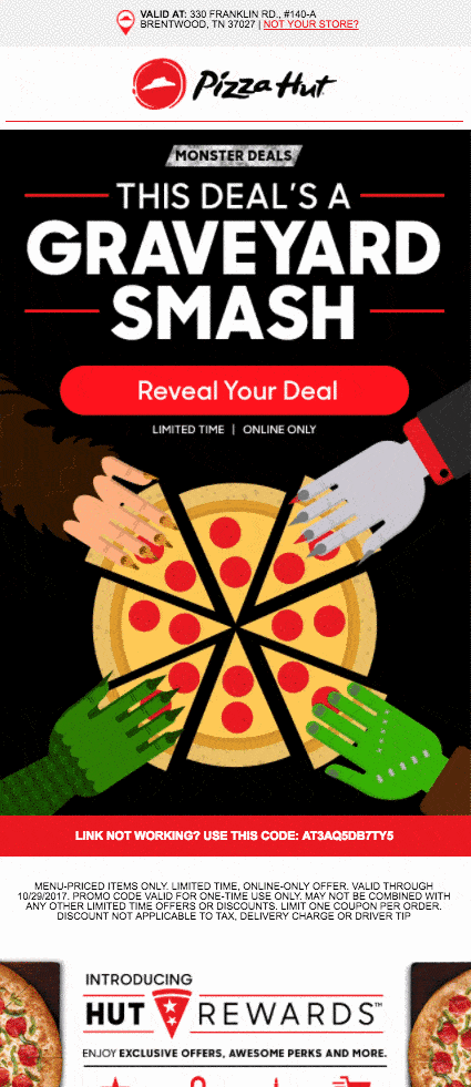 Pizza Hut halloween