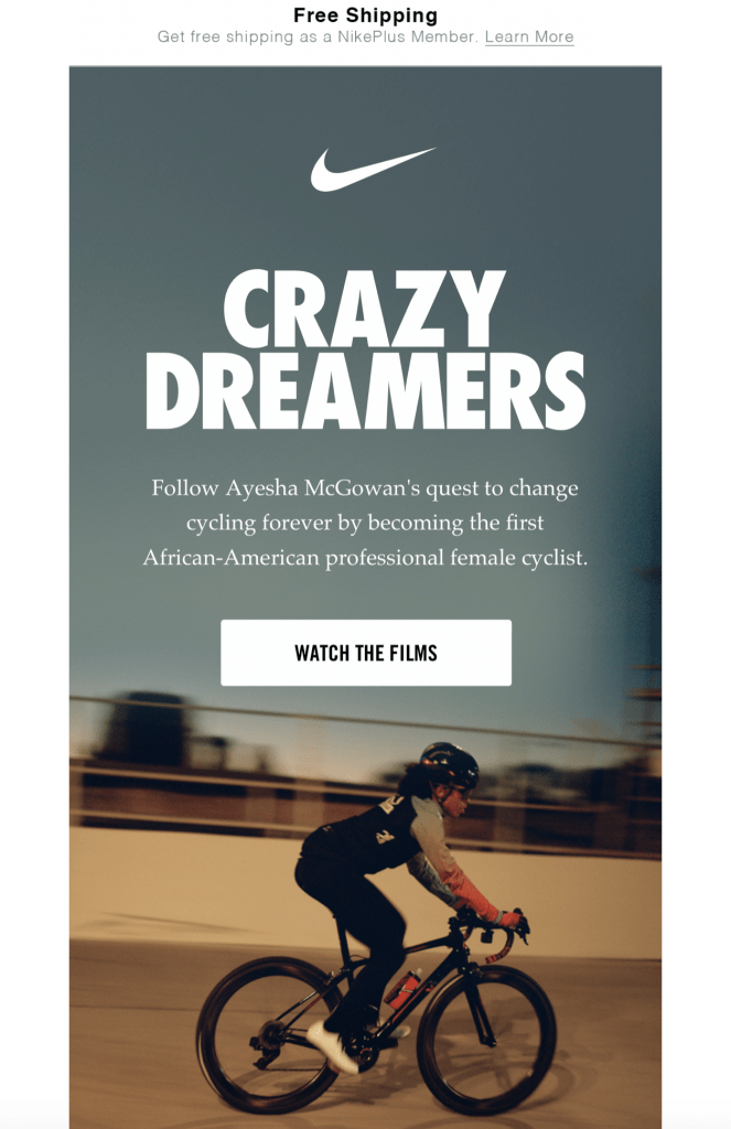 Nike women email campaign template