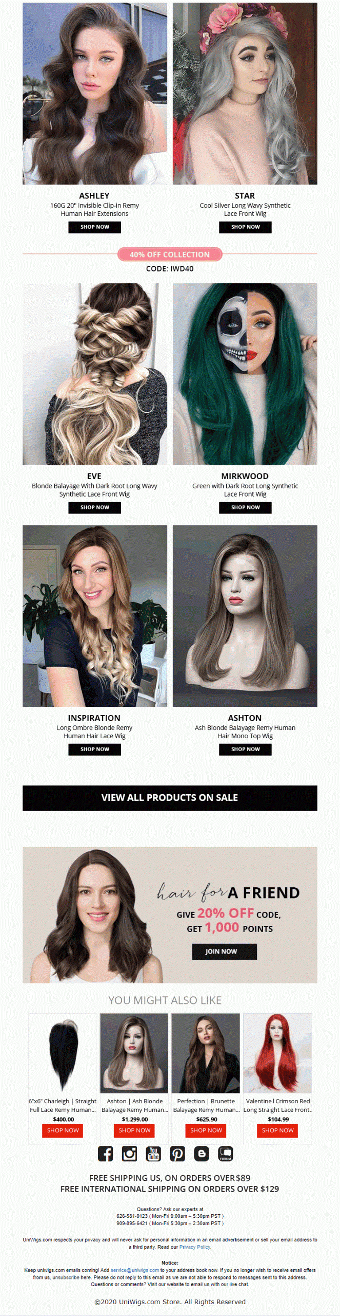 Uniwigs Email Template