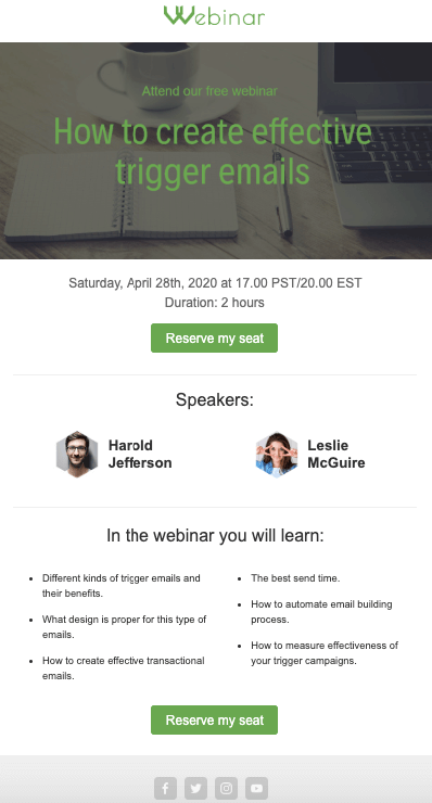 webinar invite template
